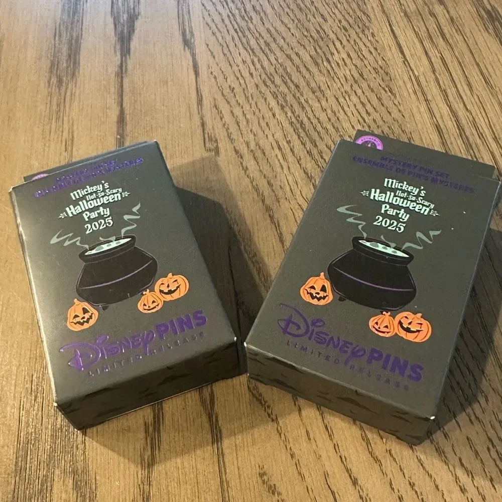Disney Halloween 2025 Pin Collection - Black and Orange